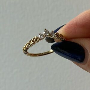 14k Gold Regal Swirl Tiara  Pandora Ring (8.5)